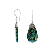 AE-1150-AB Sterling Silver Earring With Abalone Shall Jewelry Bali Designs Inc
